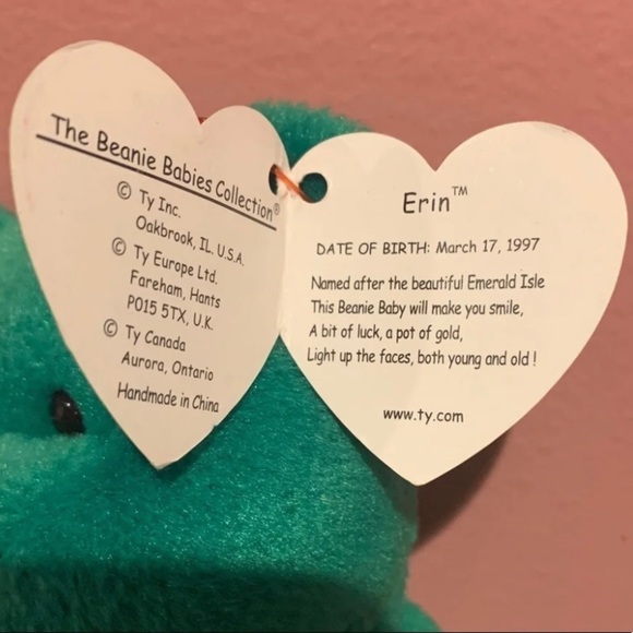 Ty Beanie Babies Erin the Bear - Picture 3 of 3